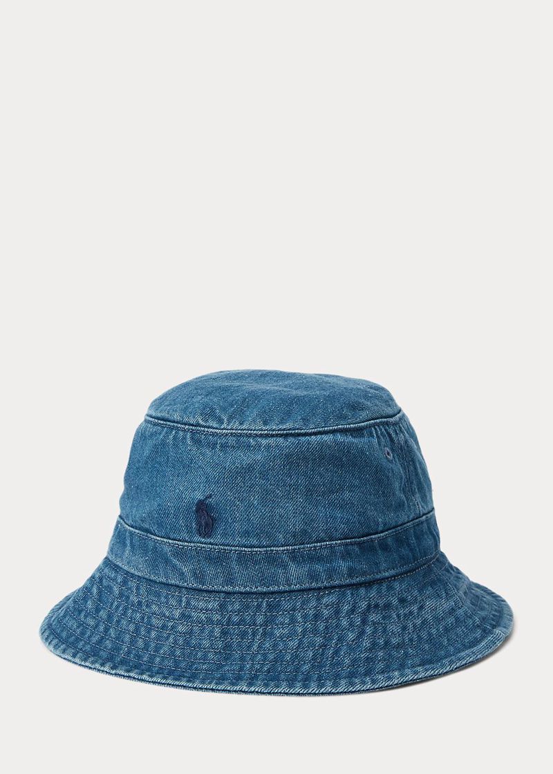 Gorra Ralph Lauren Niño 6-14 Años Indigo Cotton Denim Bucket Chile Azules AKYFJ-3971